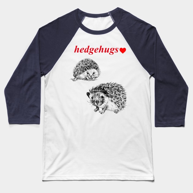 Hedgehugs Baseball T-Shirt by rachelsfinelines